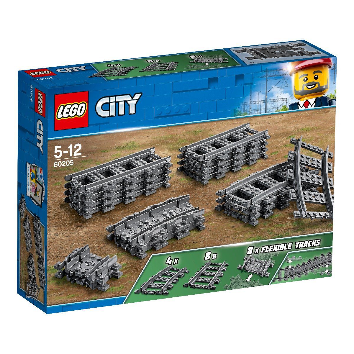 Lego City Set 60205 Sine Flexibile Extindere Cale Ferata Acces Locuri Noi