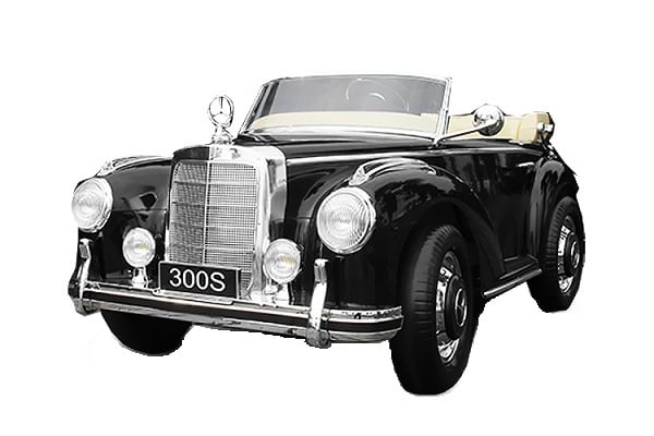 Masinuta electrica copii Mercedes 300S epoca 12V 90W negru