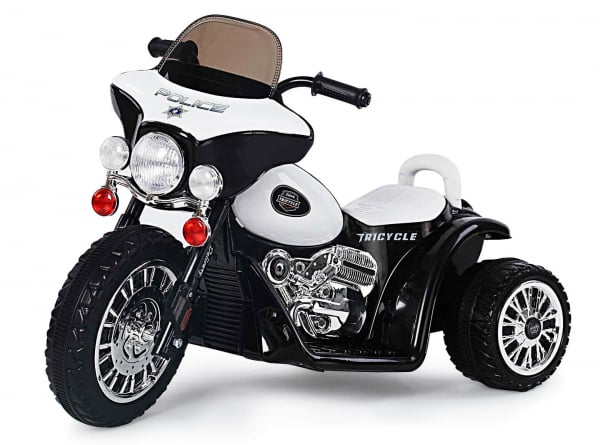 Motocicleta electrica Police JT568 Standard 35W Alb pentru copii
