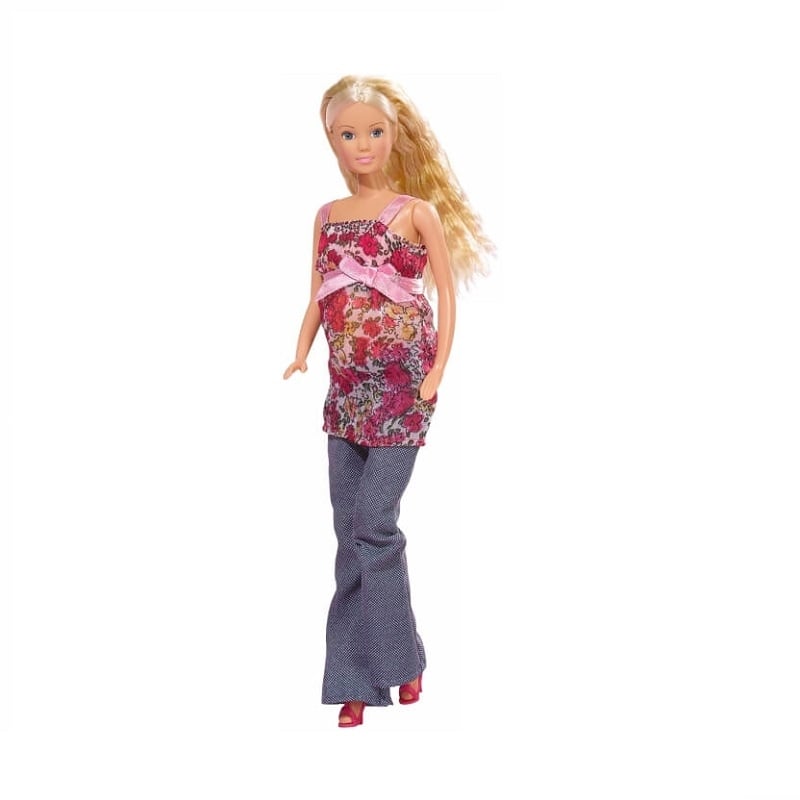 Papusa Steffi Love Set Mama cu Biberon si Jucarii pentru Noul Nascut