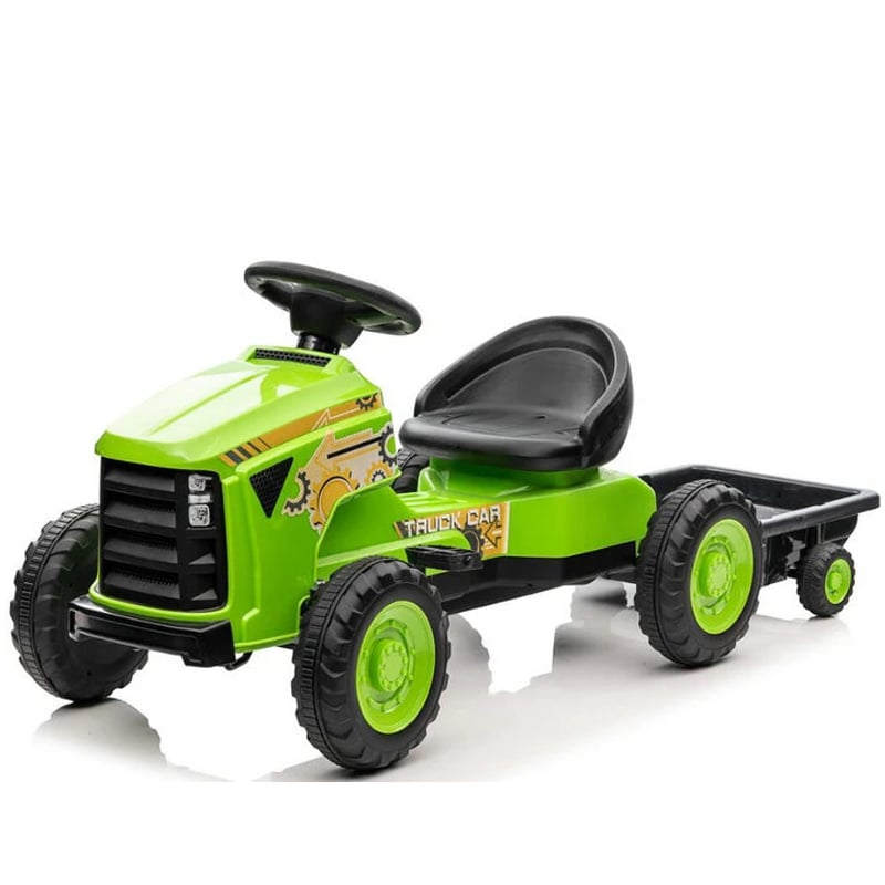 Tractoras Kinderauto G206 Go Kart cu Remorca pentru Copii 3-6 Ani Verde